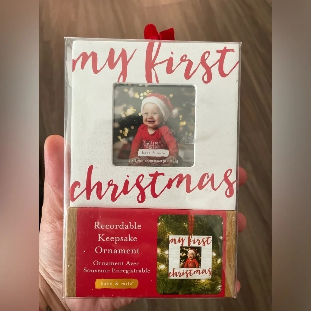 My First Christmas Red Recordable Keepsake Ornament OS-NWT